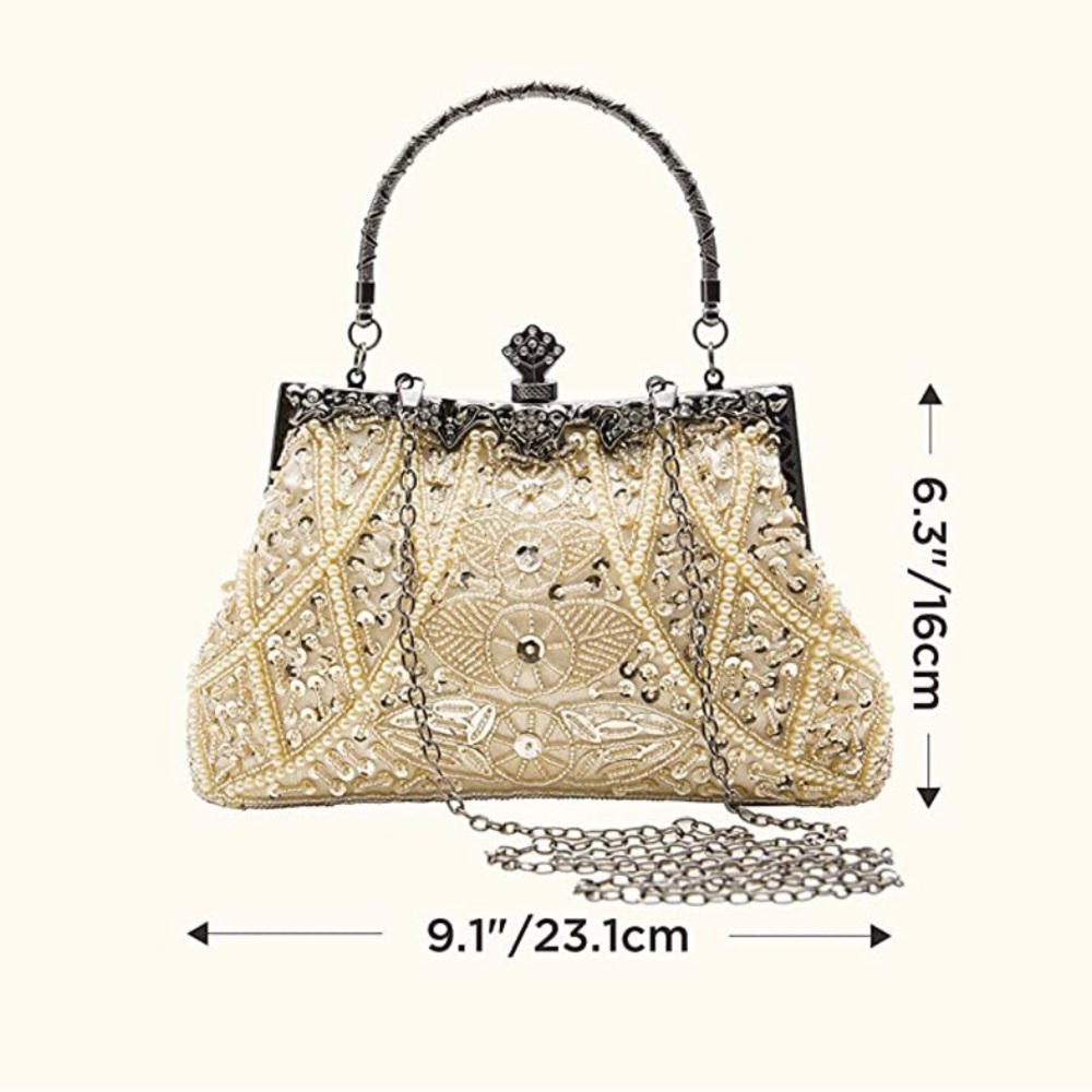 💎 Evening Clutch Purses for Women - 1920s Gatsby Bag Vintage Beaded Sequins